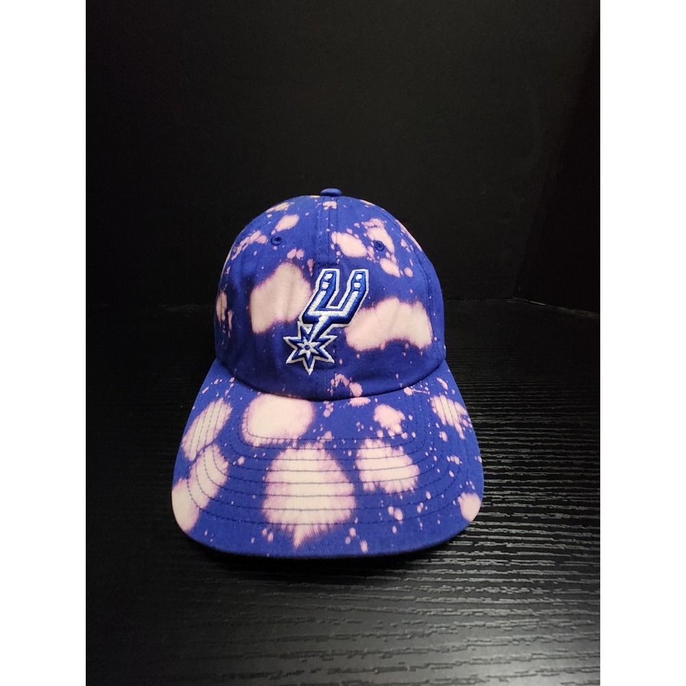 San Antonio Spurs 47 Brand‎ Hardwood Classic Sample Hat Cap Blue Bleach NBA